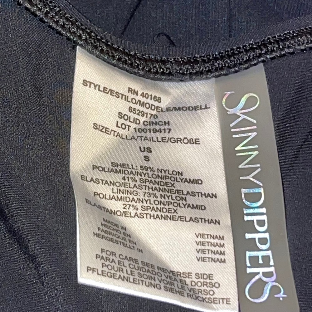 Skinny Dippers Womens Jelly Beans Cinch One-Piece black Small - Picture 7 of 7